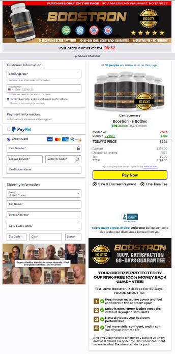Boostron Order Page